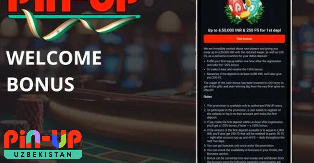 Pin Up bonus paketi va bepul aylanishlar